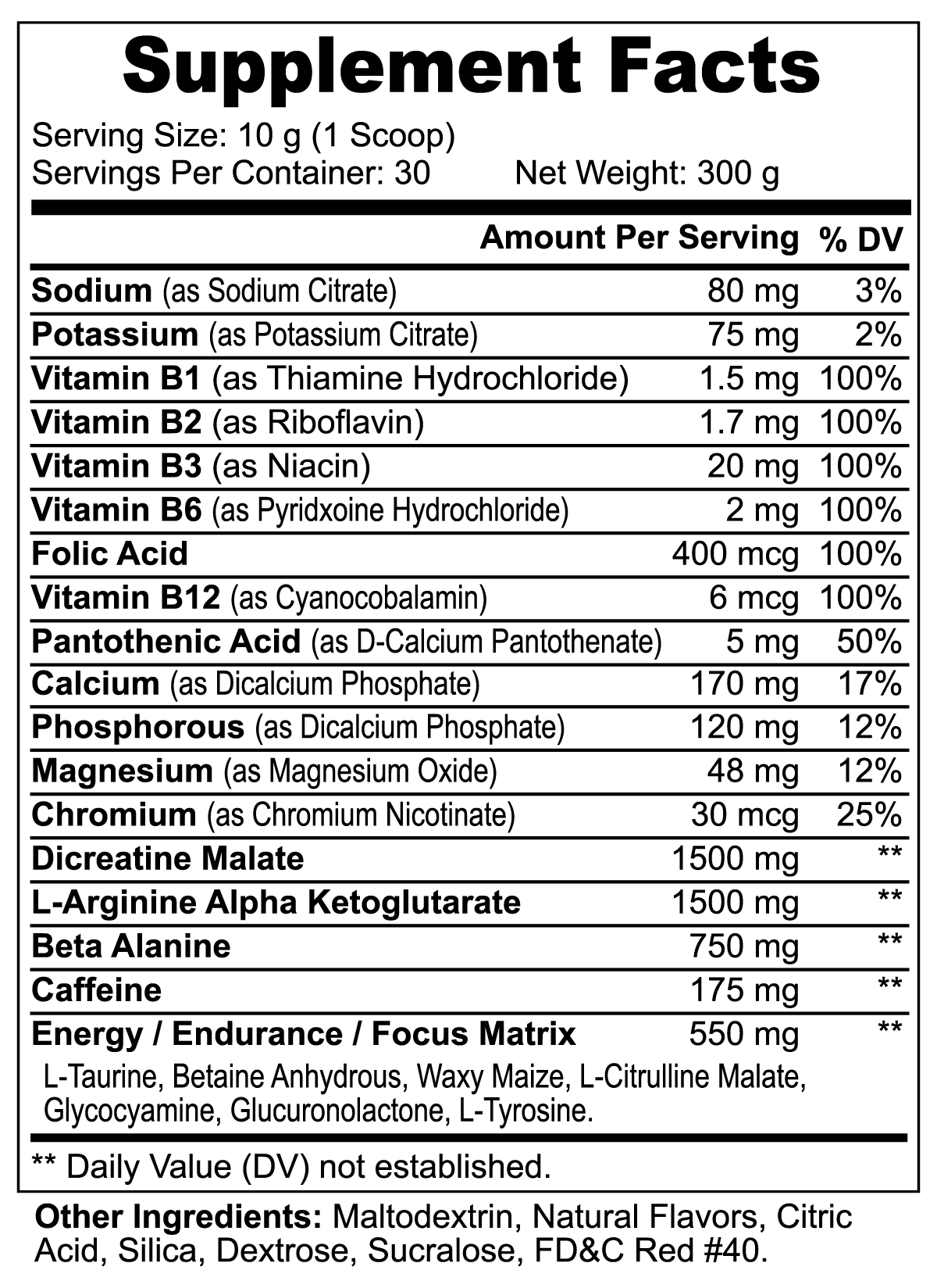 Diligent Ops Nitric Shock Pre-Workout Powder (Fruit Punch)